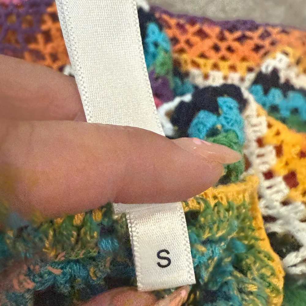 Colorful Crochet Inferno Mini Dress Rat and Boa - Picture 6 of 7